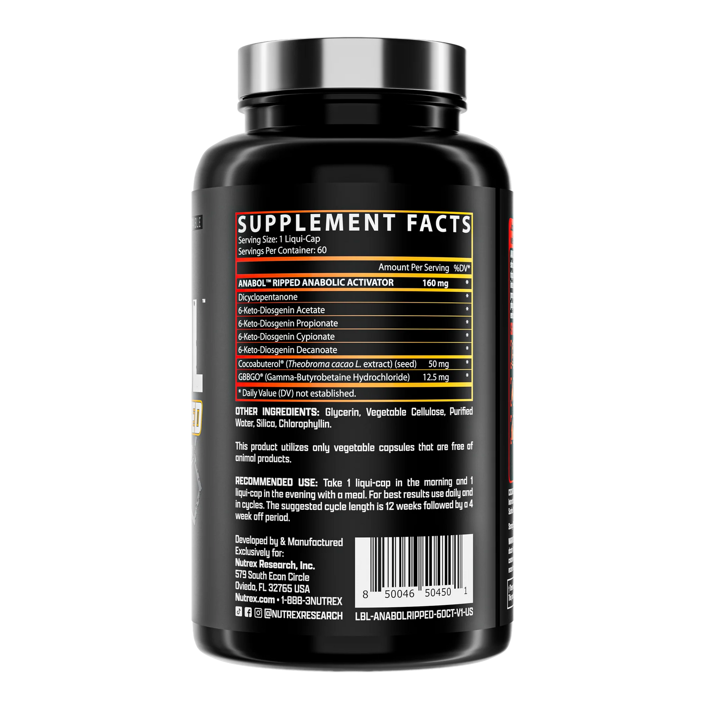 Anabol Ripped Anabolic Activator - 60 Liquid Capsules