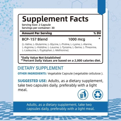 BPC- 157 Peptide Capsules - 1000mcg