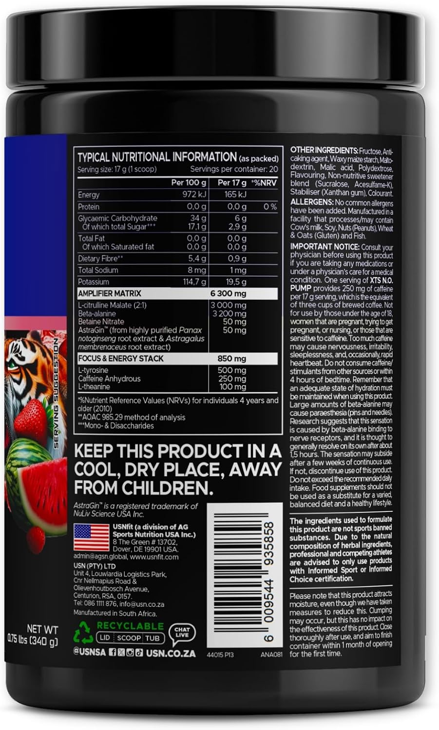 XTS N.O. Pump Pre-workout
