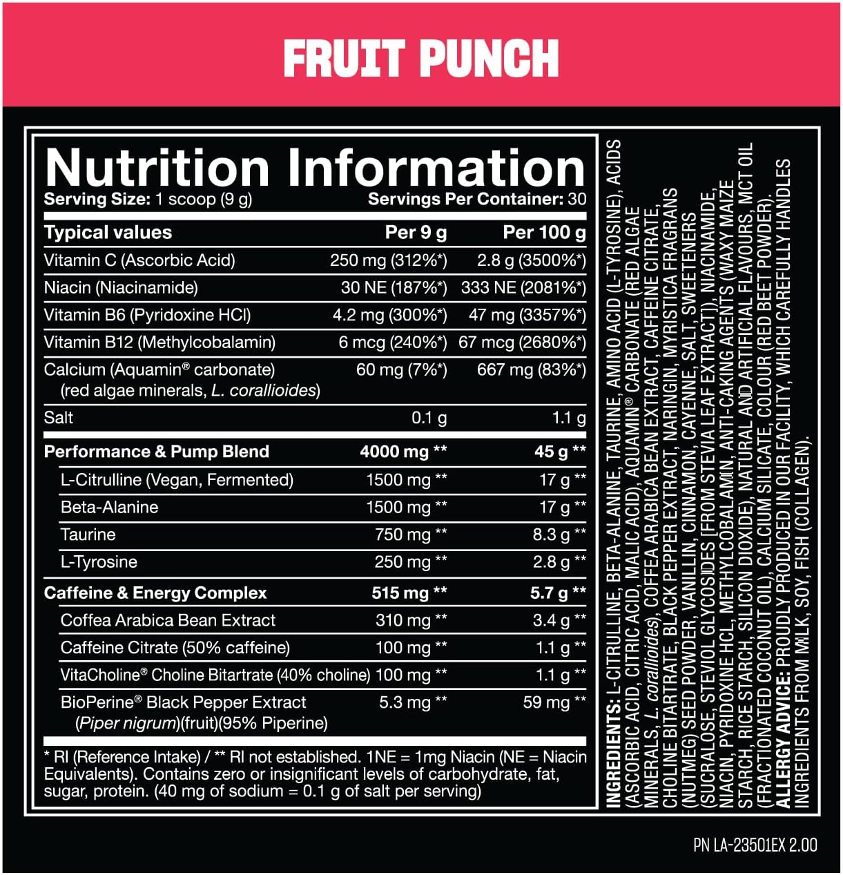 Madness Pre-Workout Ultra-Concentrated - 30 Servings