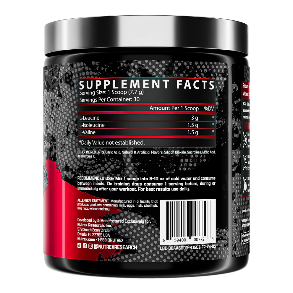 BCAA 6000 Recovery - 231g - 30 Servings