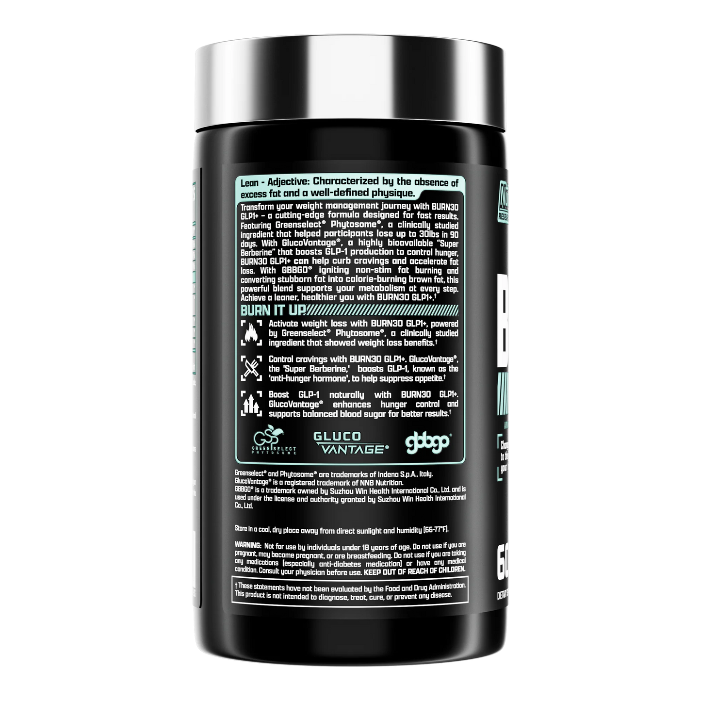 Burn30 GLP1+ - 60 Capsules - 30 Servings