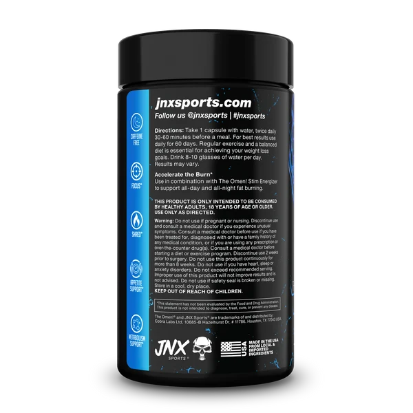 The Omen Non Stim Fat burner  - 100 Vegan Capsules