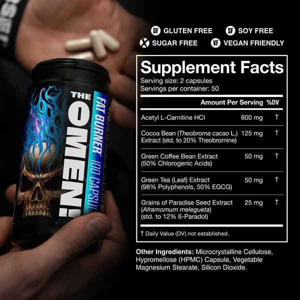 The Omen Non Stim Fat burner  - 100 Vegan Capsules