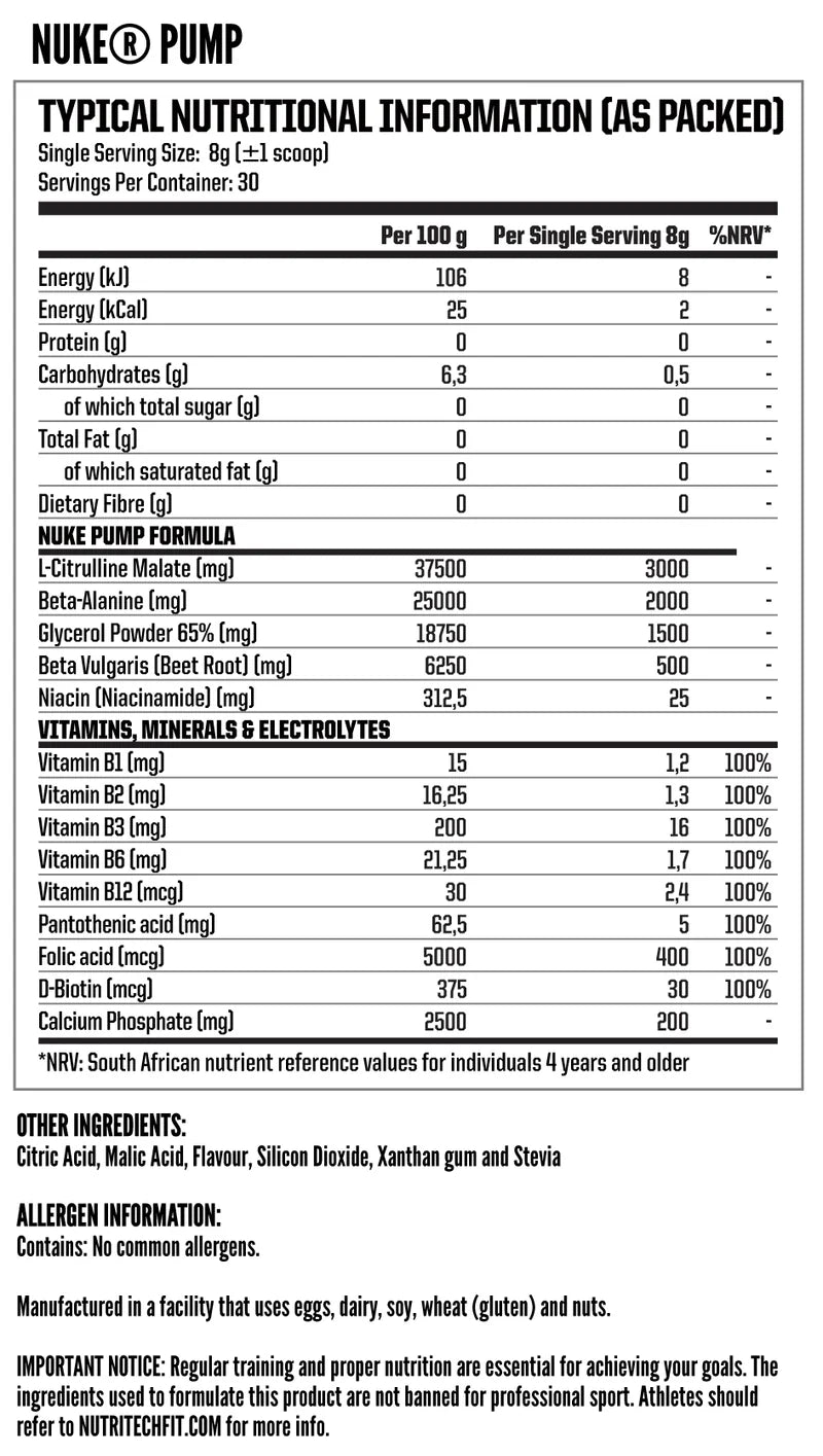 Nuke Pump - 30 Servings