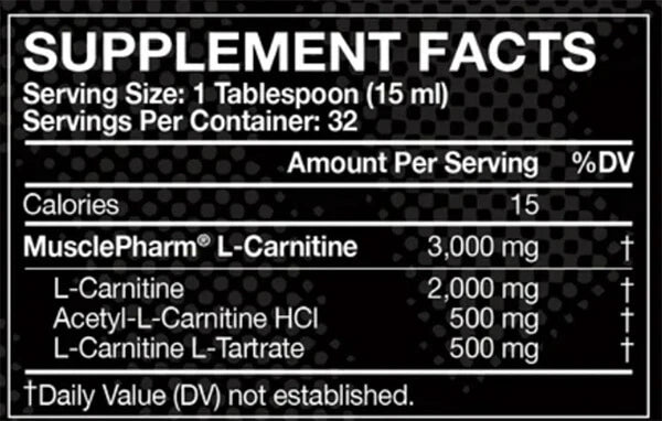 MusclePharm Essentials  L-Carnitine 3000 - 32 Servings